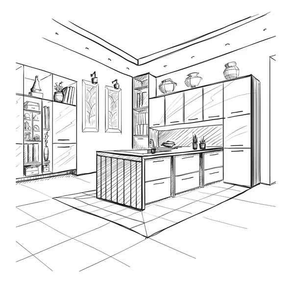 Croquis del banco de carpintería